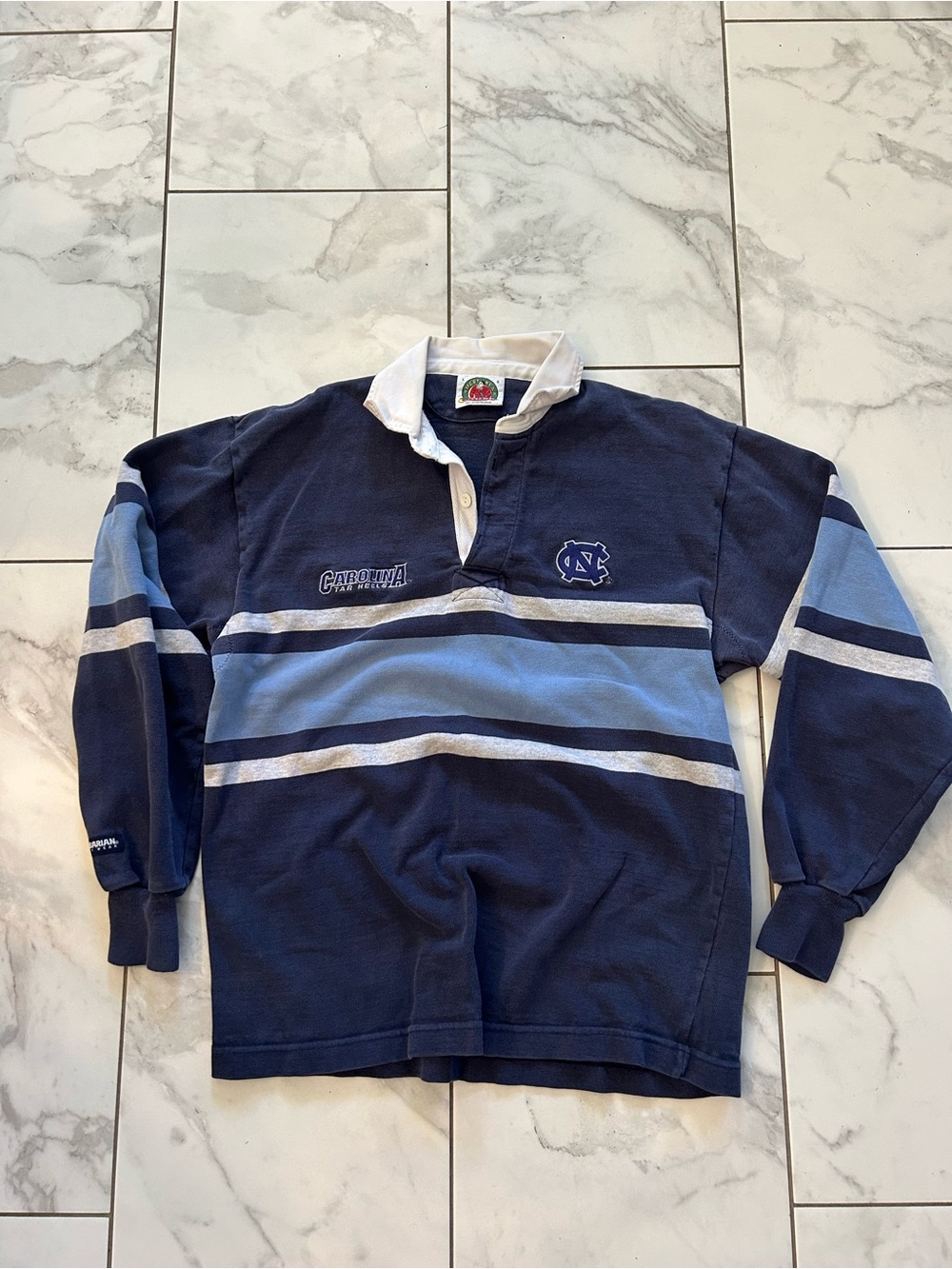 Vintage University of North Carolina UNC Rugby Polo Barbarian Collared Shirt